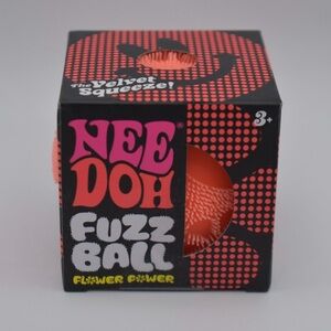 Needoh Fuzzball Flower Power Fidget Toy Squishy Sensory Orange - NEW